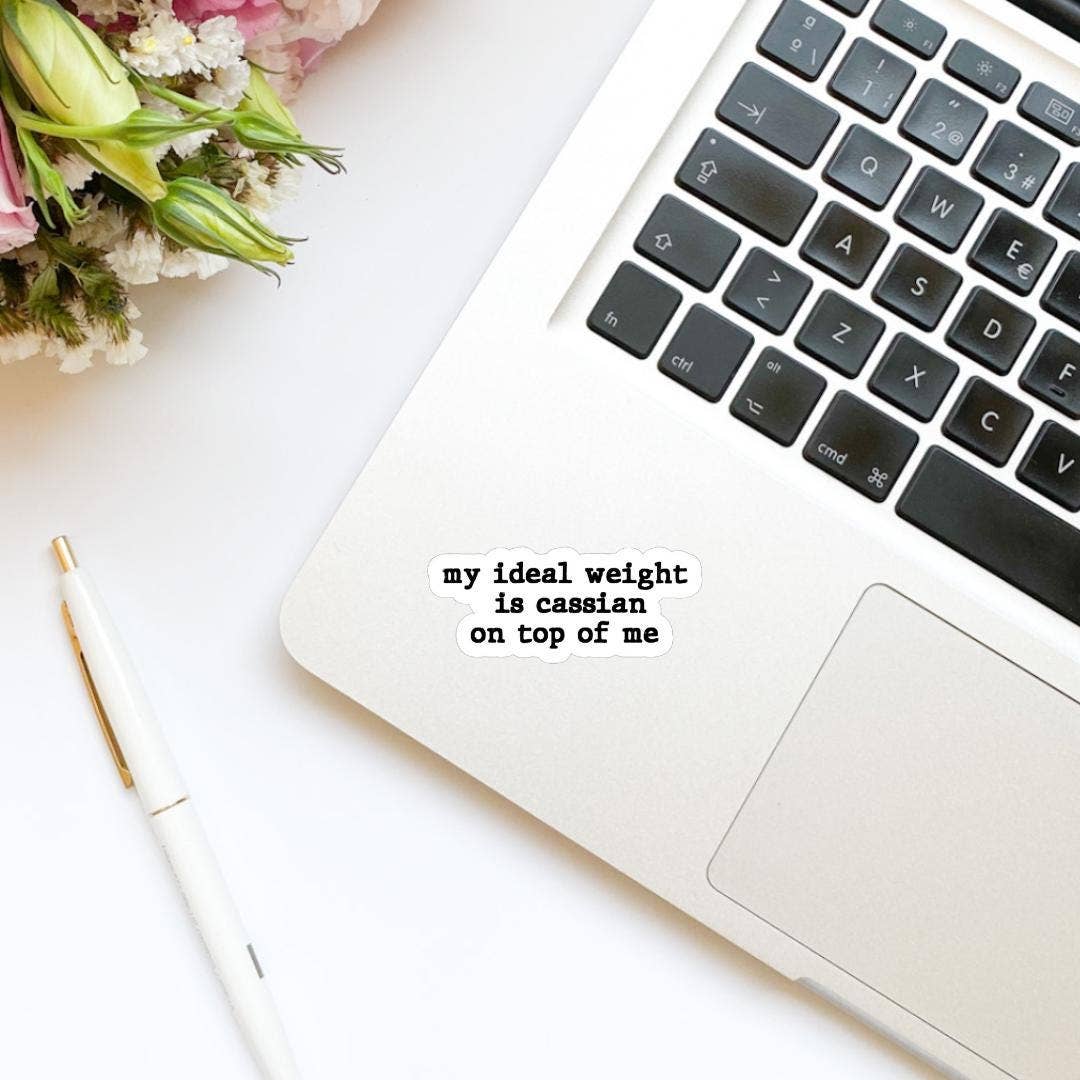 My Ideal Weight is Cassian on Top of Me Book Boyfriend Sticker