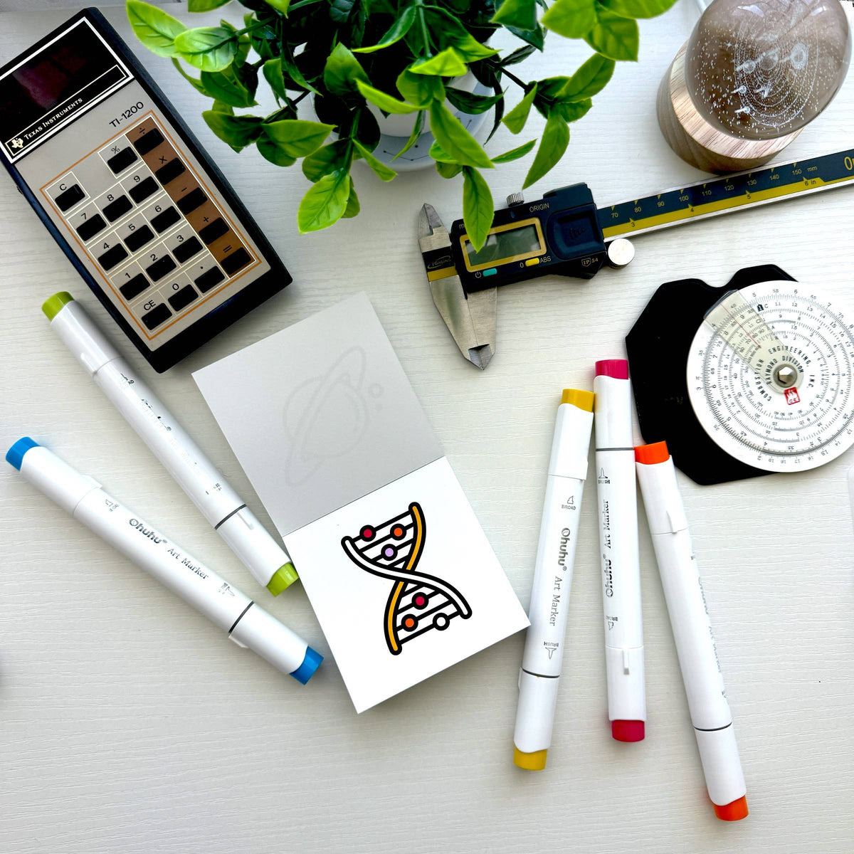 Science and Space Easy Tear Mini Coloring Book for Adult