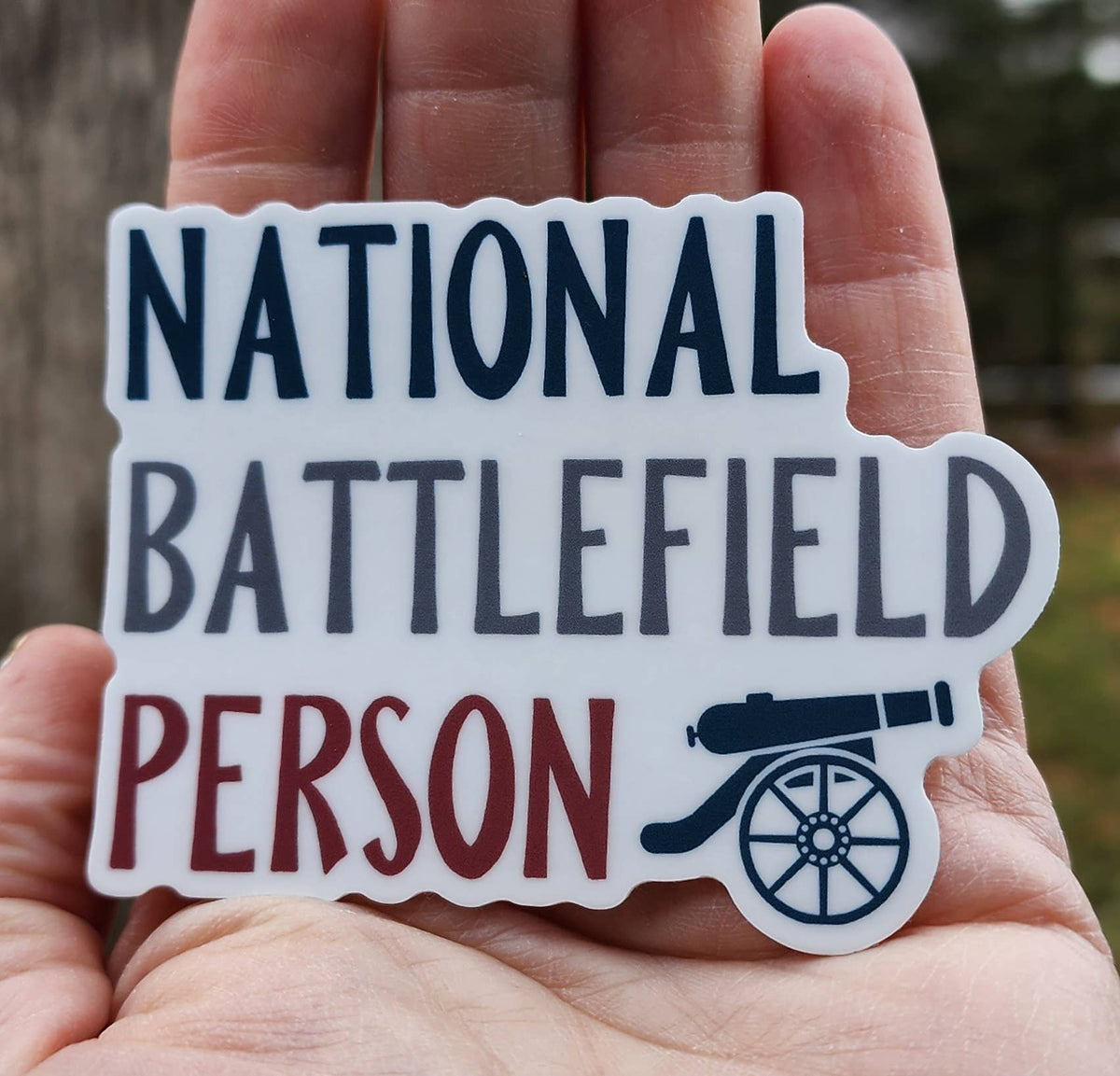 National Battlefield Person Vinyl Sticker