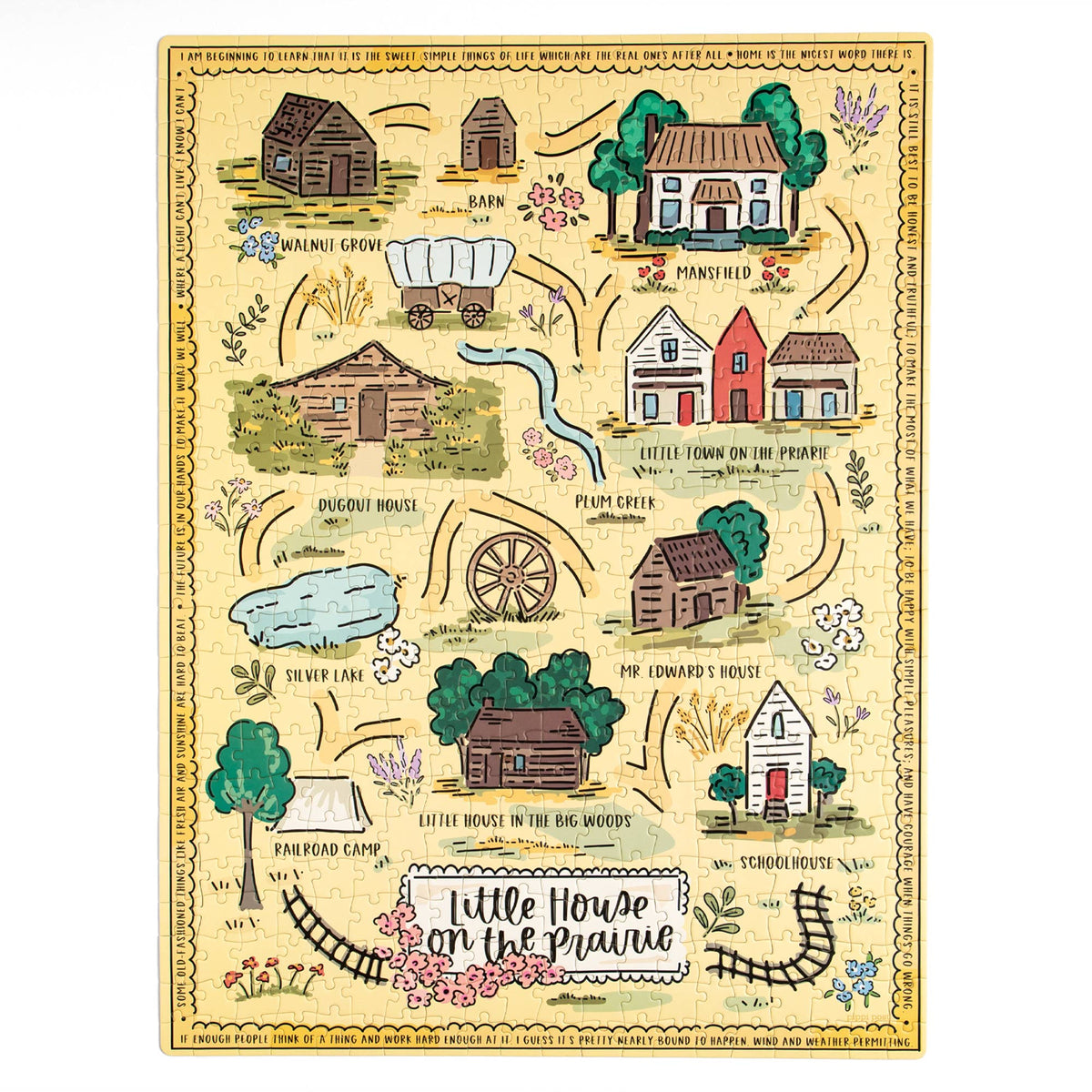 Little House on the Prairie Map - 500 Piece Jigsaw Puzzle