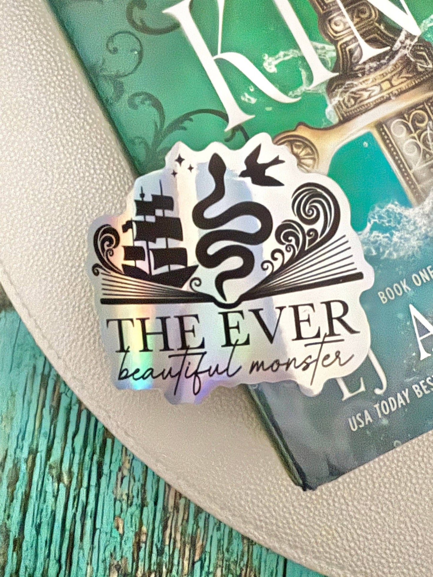 Ever King Beautiful Monster Holographic Sticker Bookish Gift