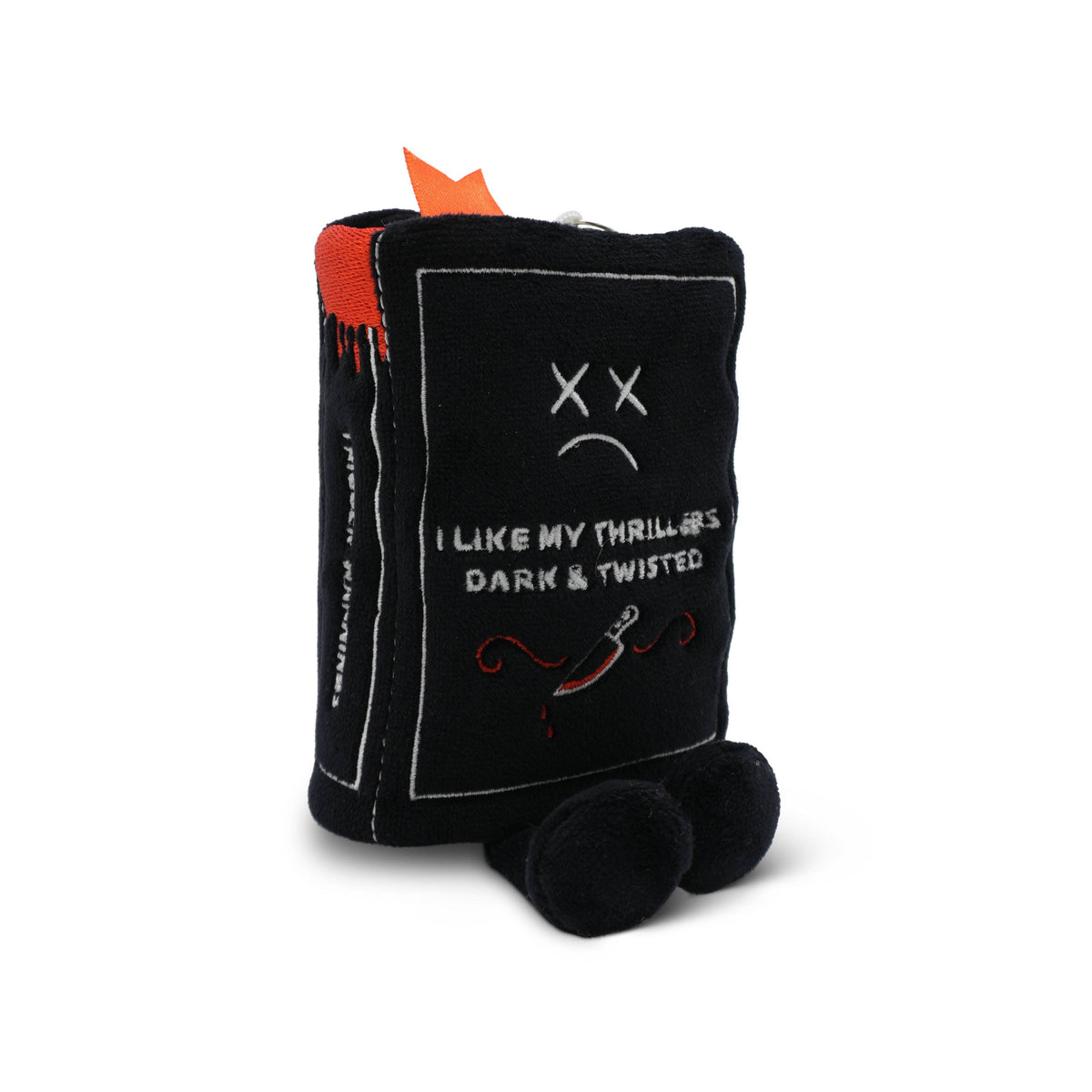 "I Like My Thrillers Dark & Twisted" Book Plush Bag Charm