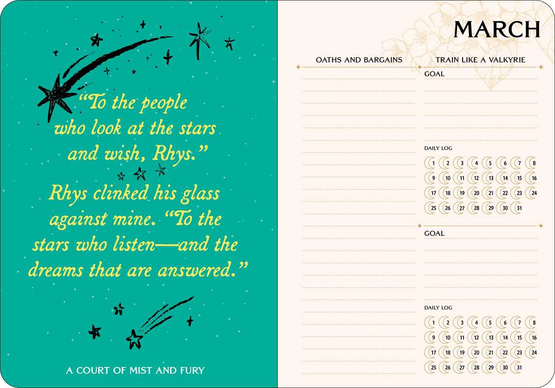Court of Thorns and Roses 2027 Monthly/Weekly Planner Calendar