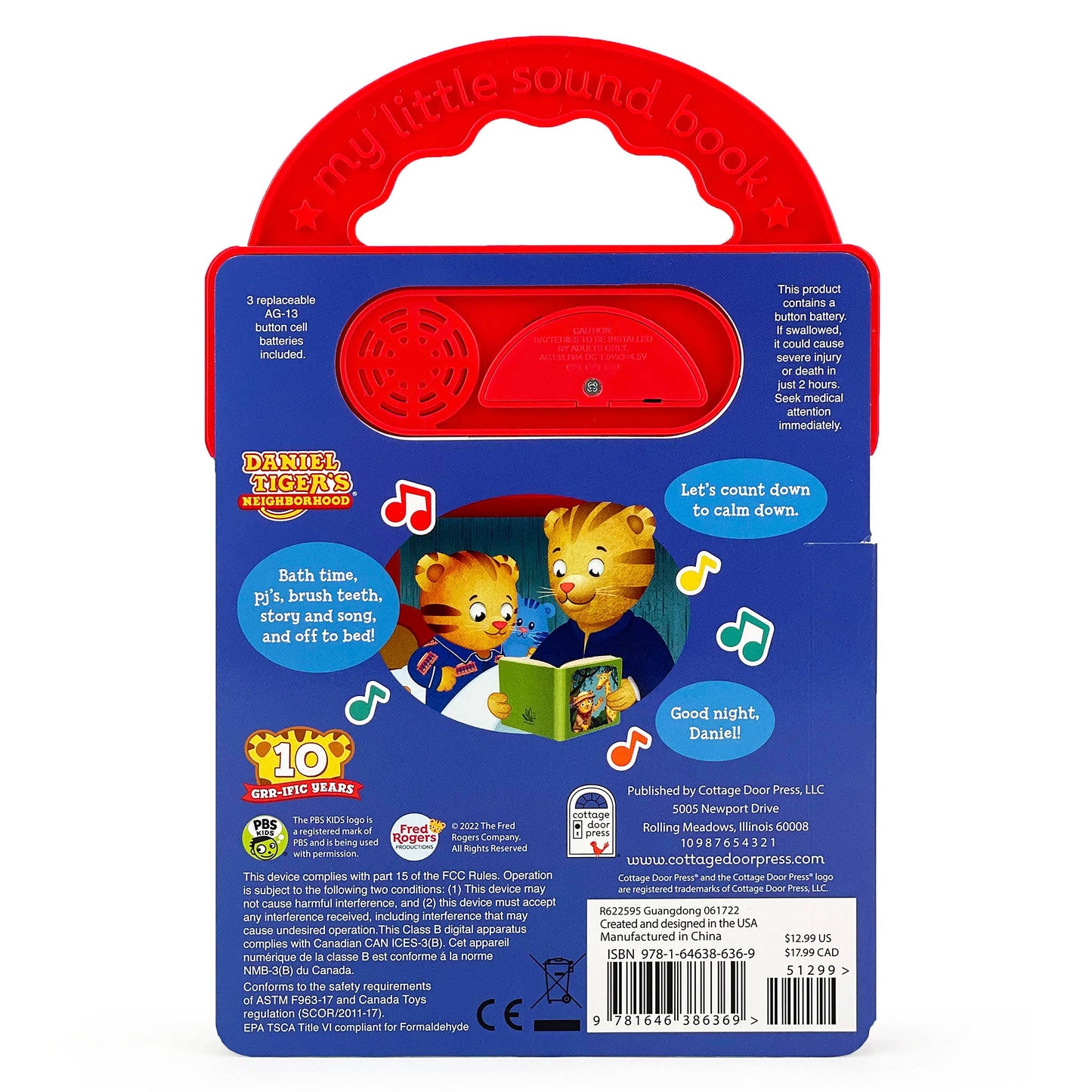 Daniel Tiger Good Night, Daniel 3-Button Sound Book