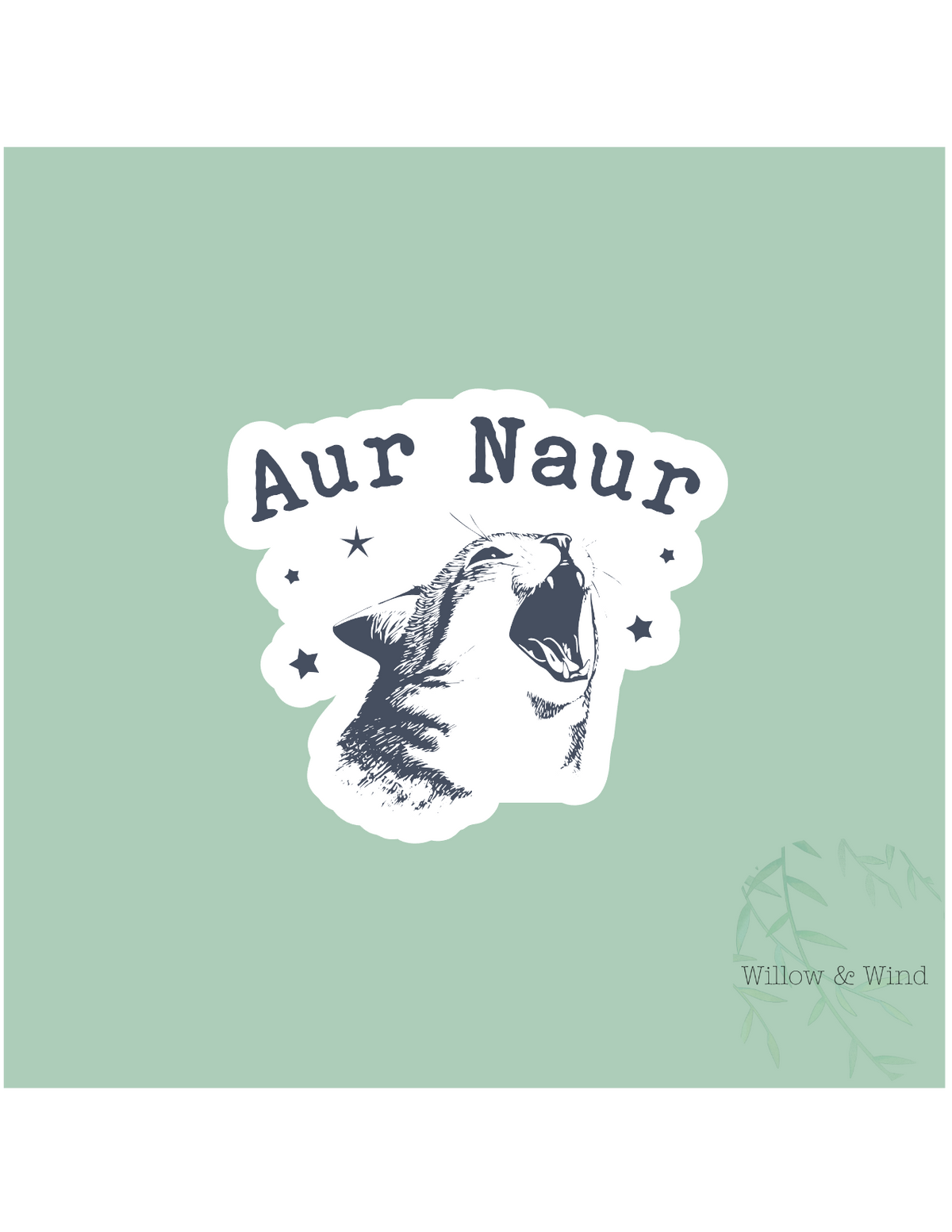 Aur Naur Sticker