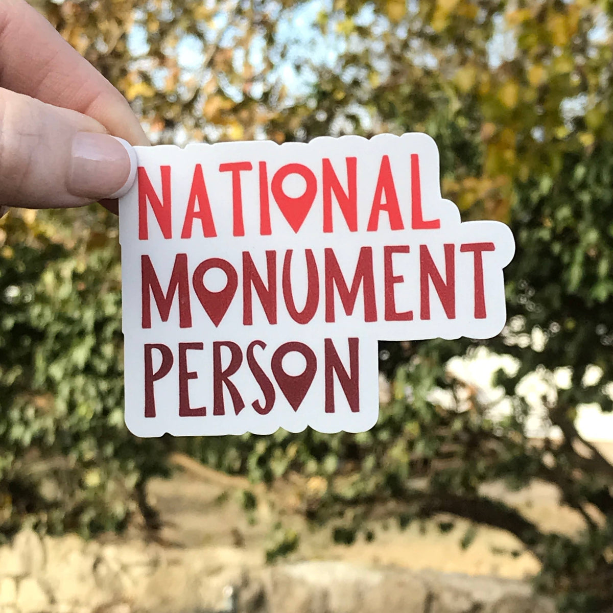 National Monument Person Sticker 3" Vinyl Sticker