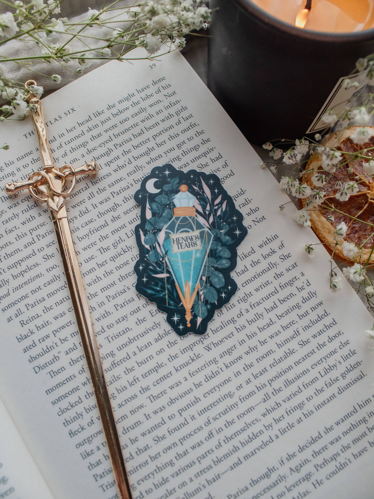Henri's Tears Elixir Bookish Quote Sticker | Everflame