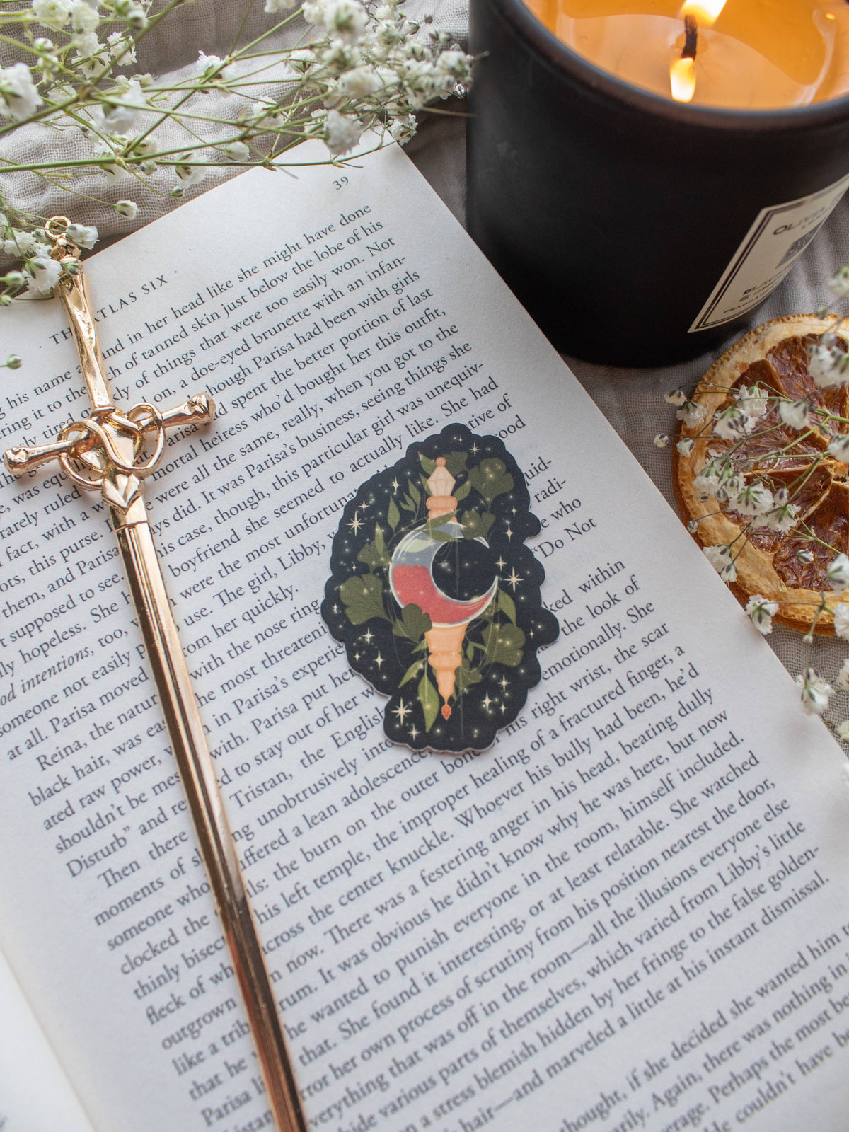 Flameroot Elixir Potion Bookish Quote Sticker | Everflame