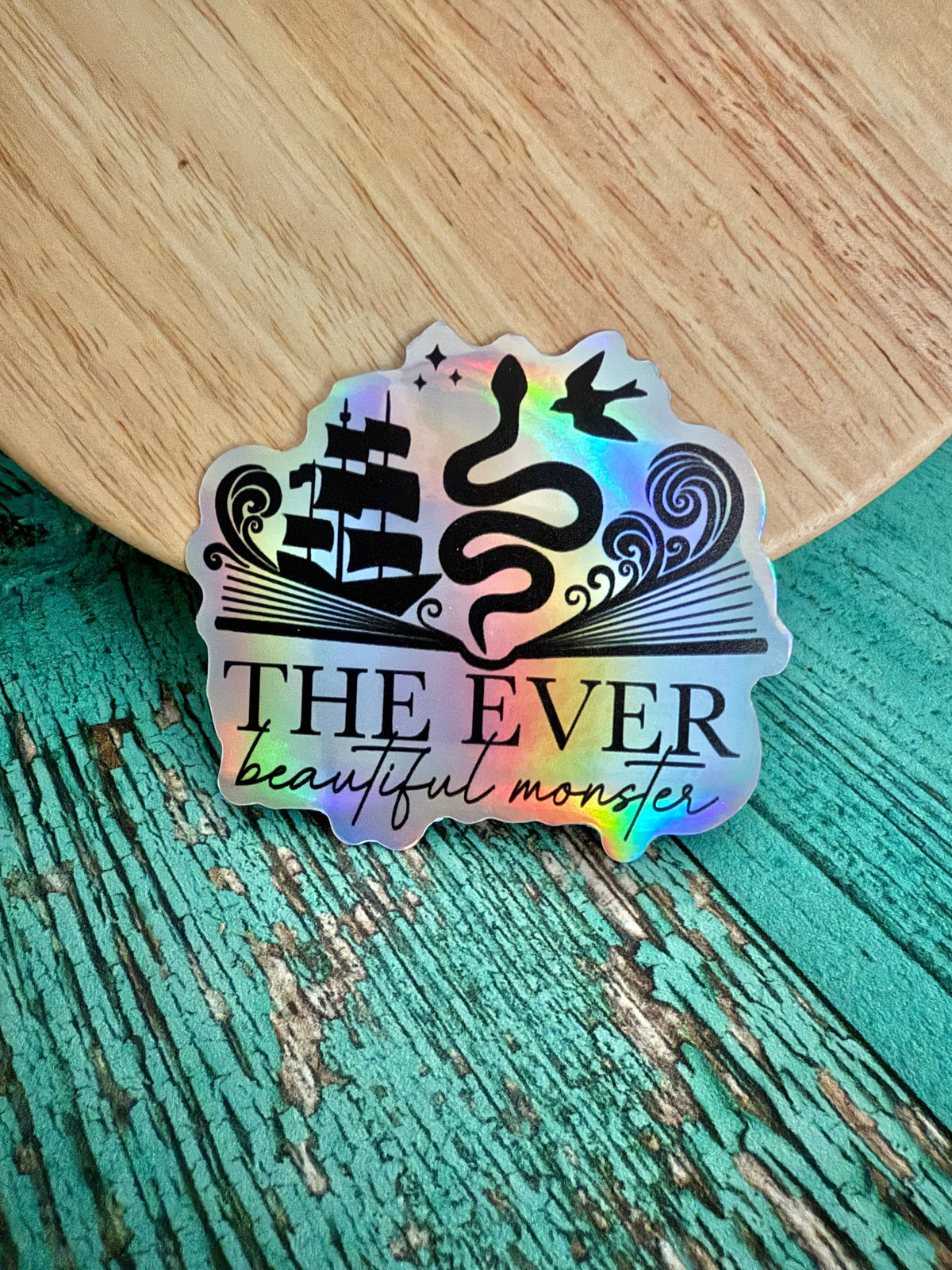 Ever King Beautiful Monster Holographic Sticker Bookish Gift