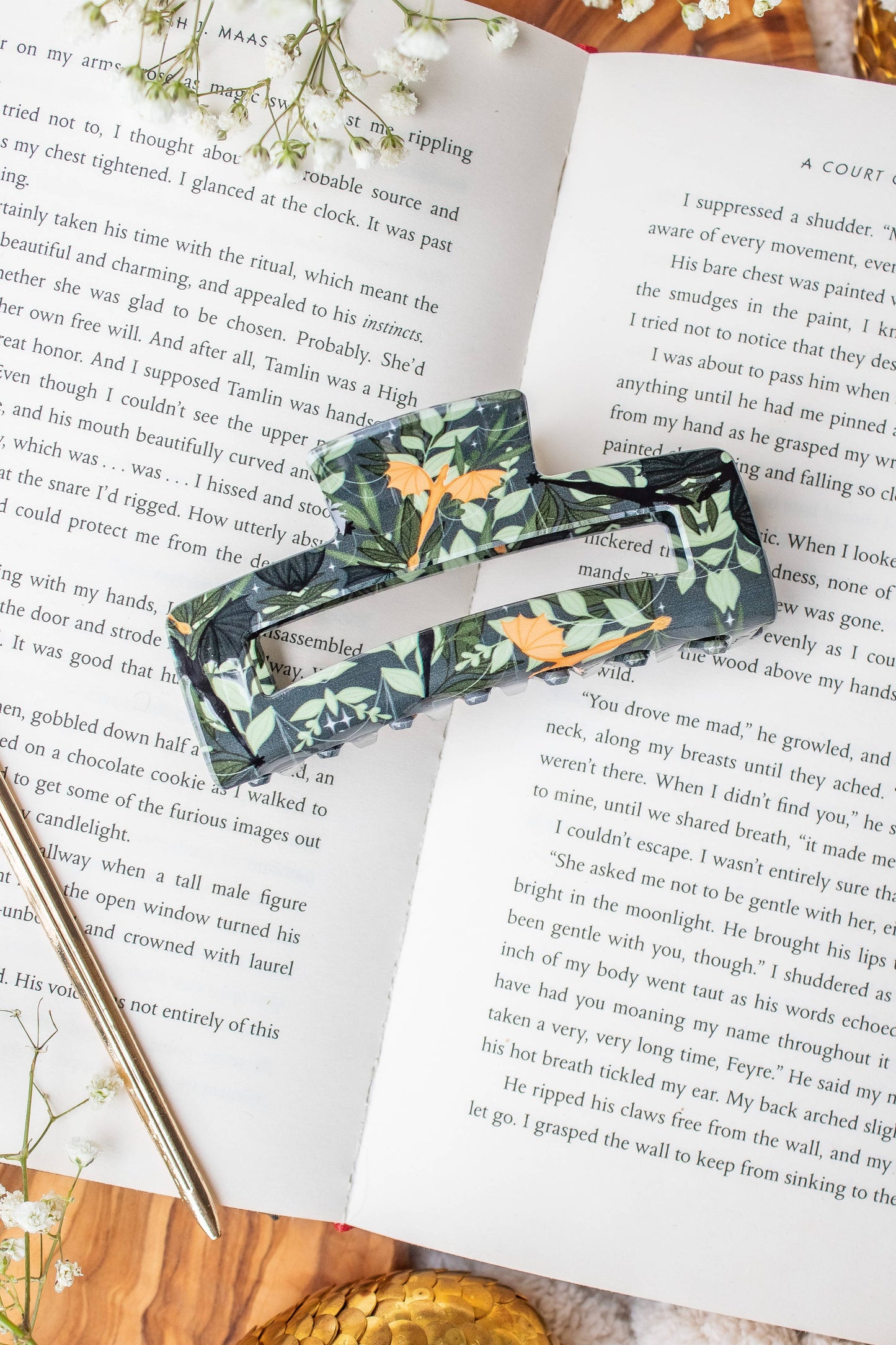 Hair Claw Clip - Fourth Wing Tairn and Andarna