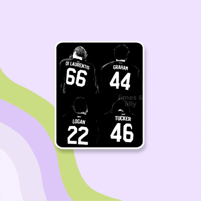 Off Campus Players Hockey Jerseys Vinyl Sticker