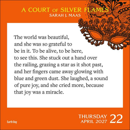 Court of Thorns and Roses 2027 Day-to-Day Calendar by Sarah J.  Maas