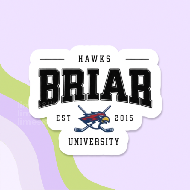 Briar University Hockey Sticker | Off Campus Inspired Sports Romance Vinyl Sticker