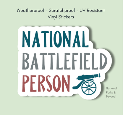 National Battlefield Person Vinyl Sticker