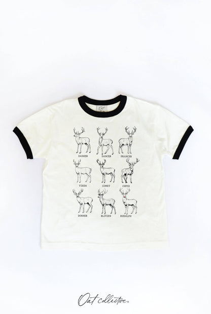 SANTA REINDEER'S Toddler Unisex Ringer Top