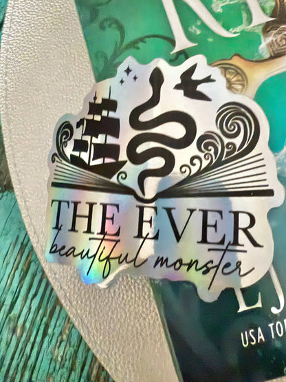 Ever King Beautiful Monster Holographic Sticker Bookish Gift