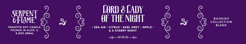 Lord & Lady of the Night Candle, Citrus Sea Air Apple Earl G