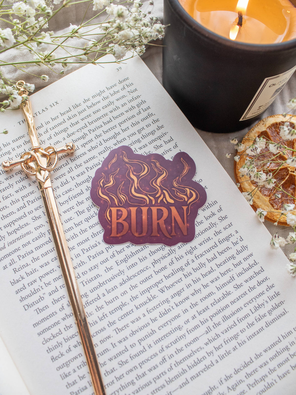 BURN Bookish Quote Sticker | Everflame