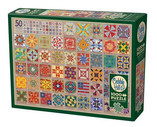 50 States Quilt Blocks 1000-Piece Puzzle