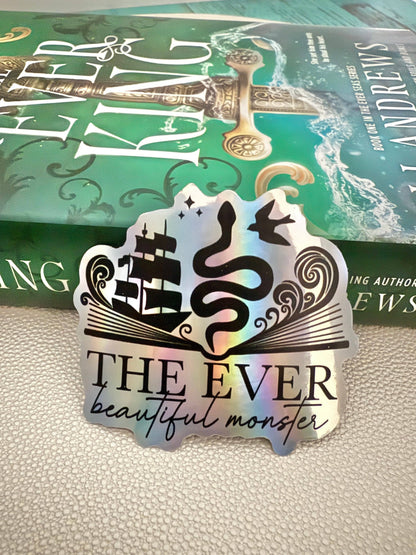 Ever King Beautiful Monster Holographic Sticker Bookish Gift