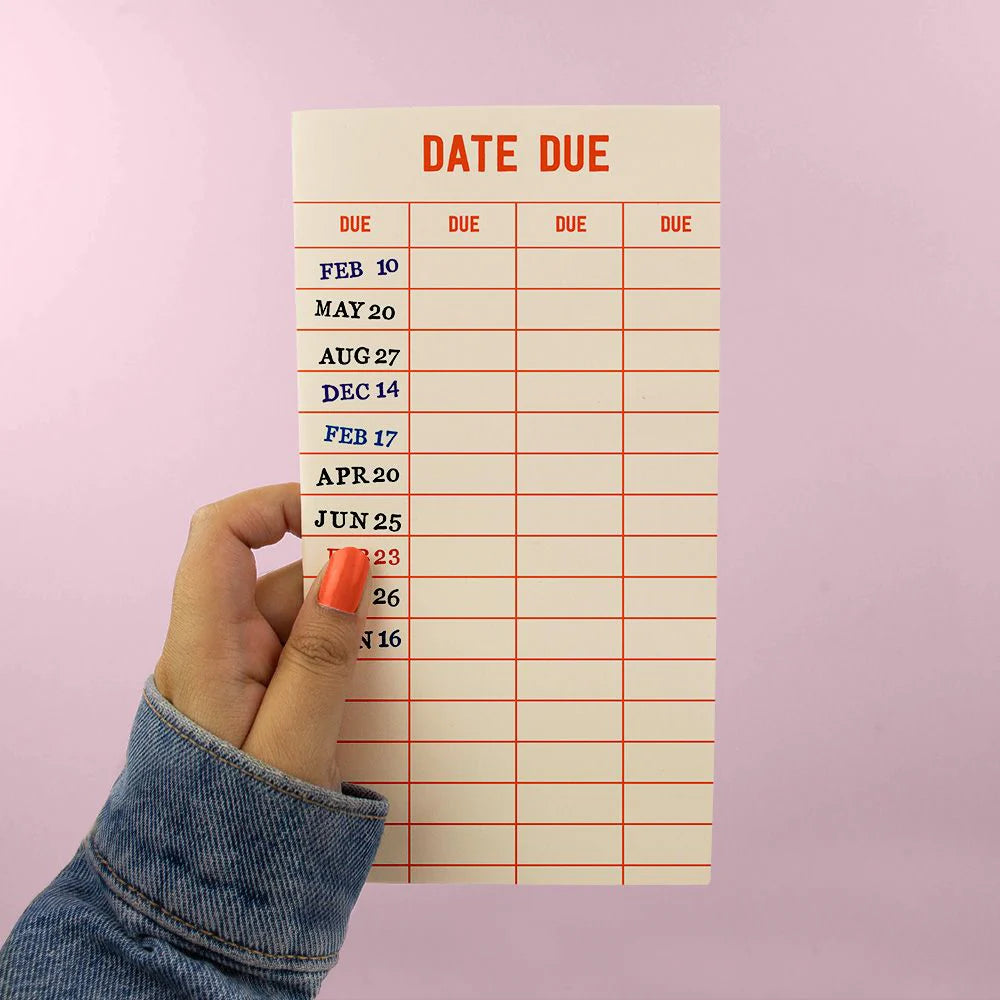 Due Date Blank Notebook