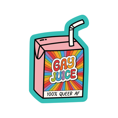 LGBTQ Bright Juice Box Cute Queer High Quality Vinyl Sticker