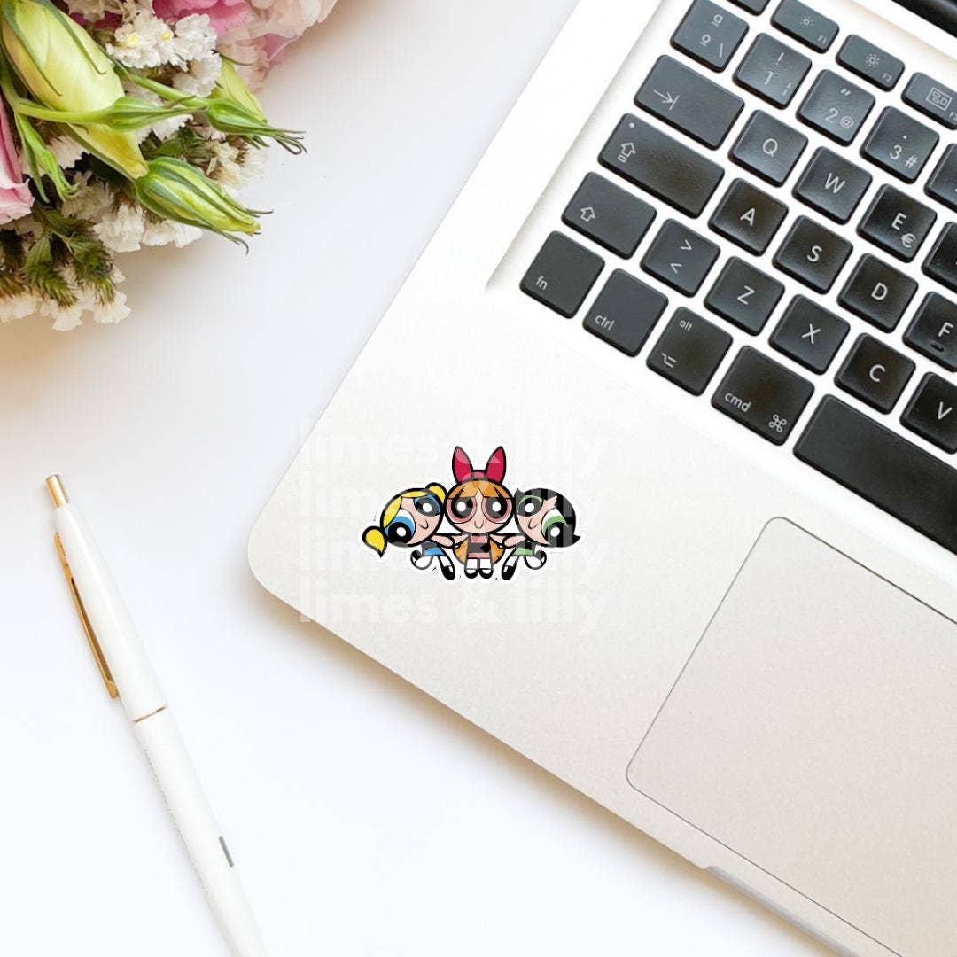 Power Puff Group Cartoon Vinyl Sticker | Funny Y2K 90s