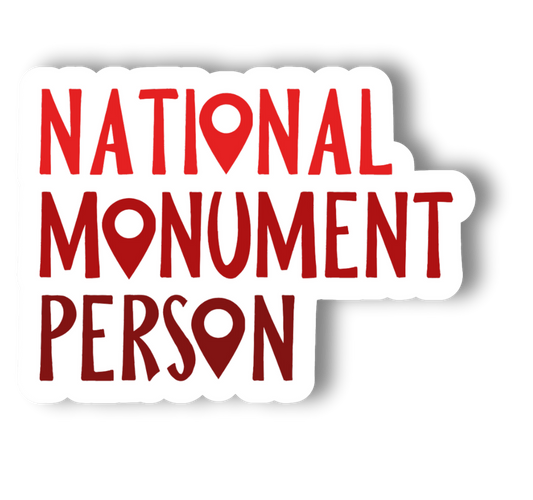 National Monument Person Sticker 3" Vinyl Sticker