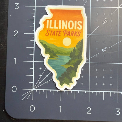 Illinois State Parks Lake State 3" Vinyl Sticker