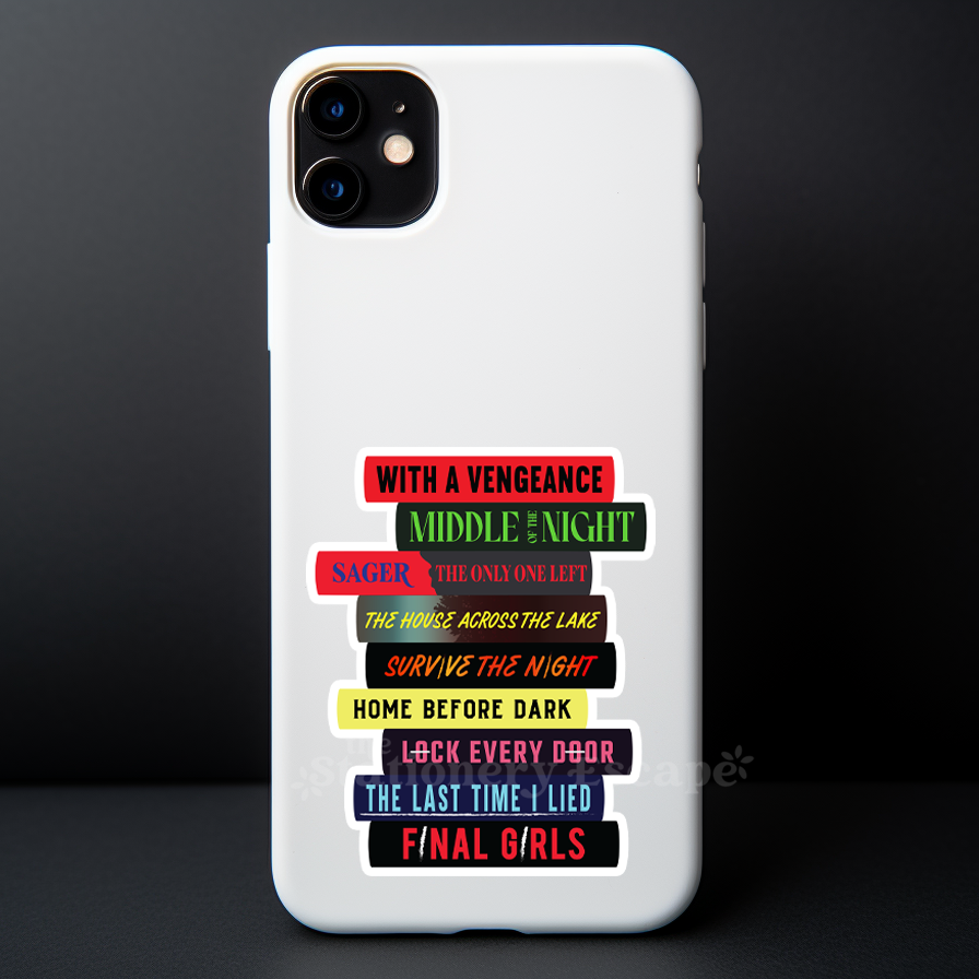 Riley Sager Book Stack Sticker