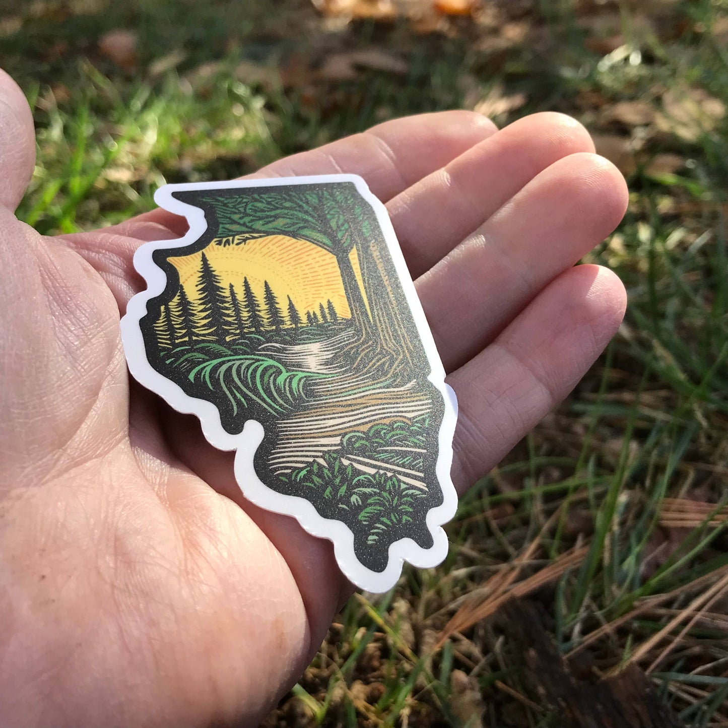 Illinois State Sticker – Sunset On the Trail