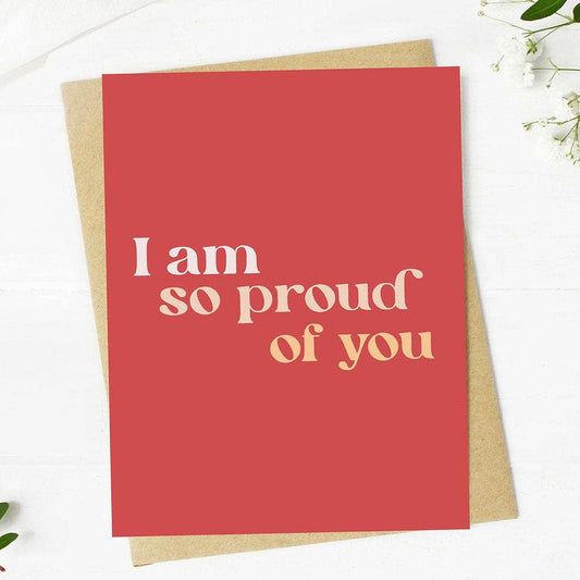 "I am so proud of you" Text Graduation Card