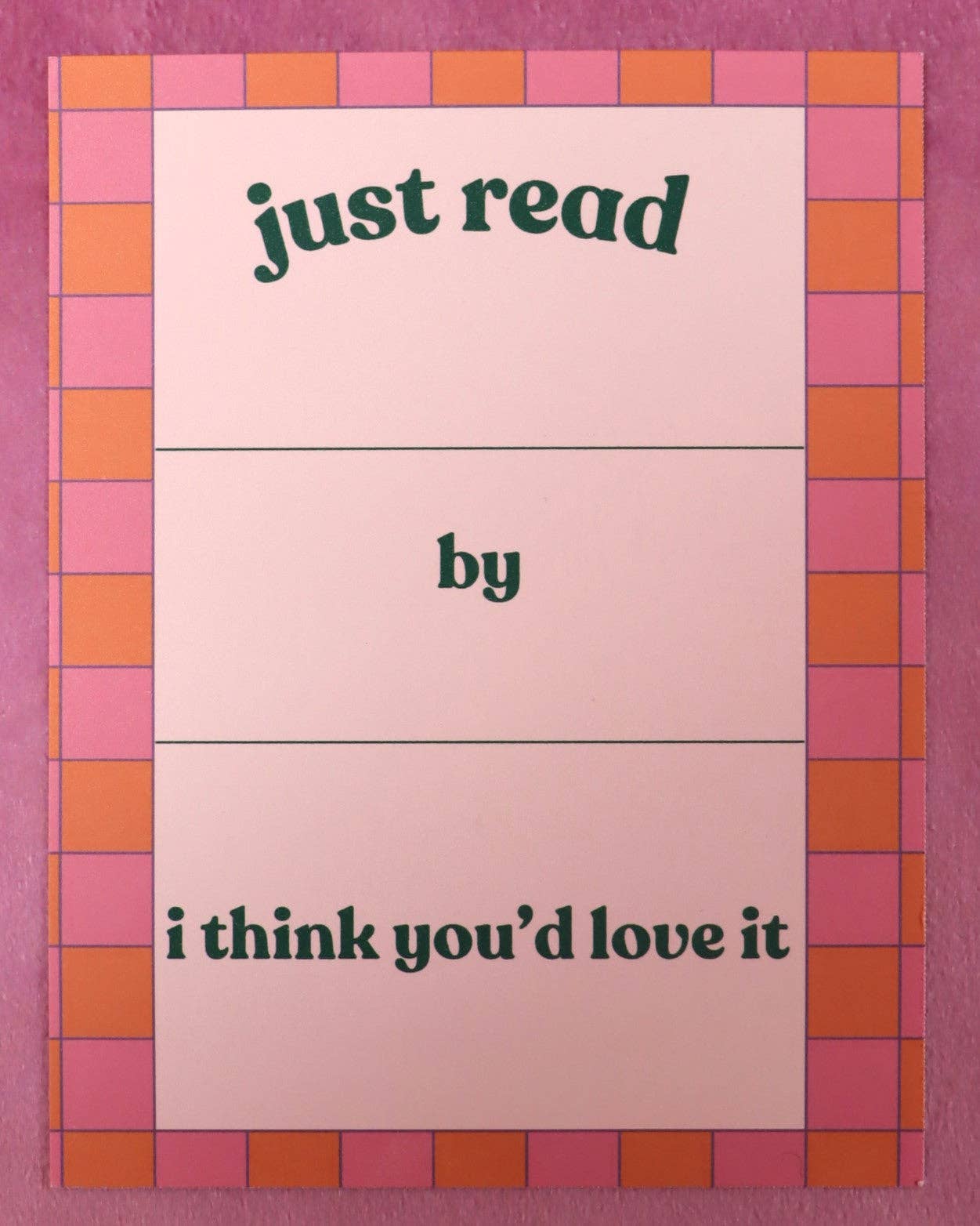 Book Recommendation Postcard 4 pack