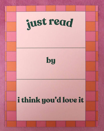 Book Recommendation Postcard 4 pack