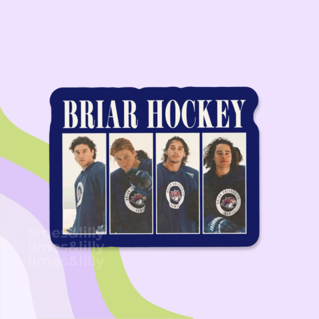 Briar Hockey Players Sticker | Hockey Romance Blue Vinyl Sticker