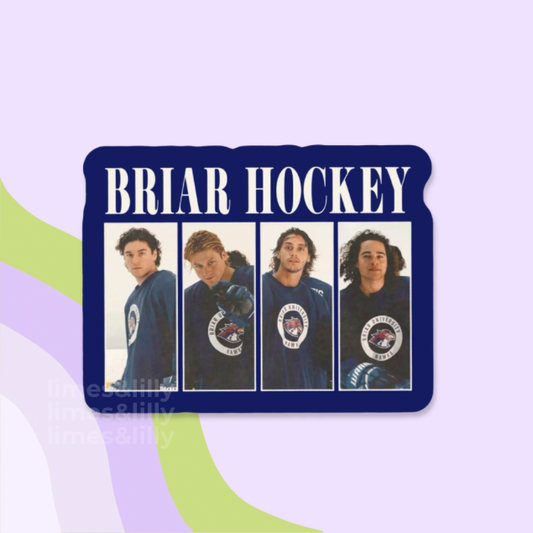 Briar Hockey Players Sticker | Hockey Romance Blue Vinyl Sticker