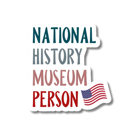 National History Museum Person 3" Vinyl Sticker