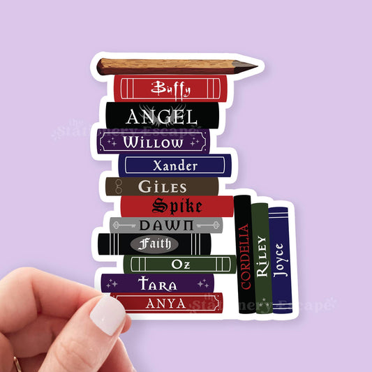 Buffy Book Stack Sticker