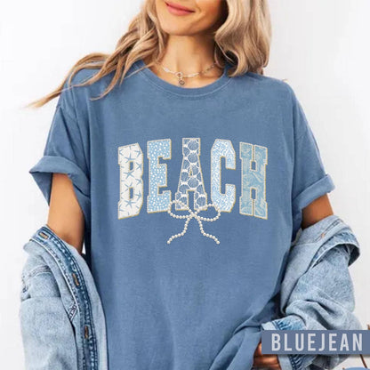 Comfort Colors Preppy Beach Shirt, Coastal Grandma Tee