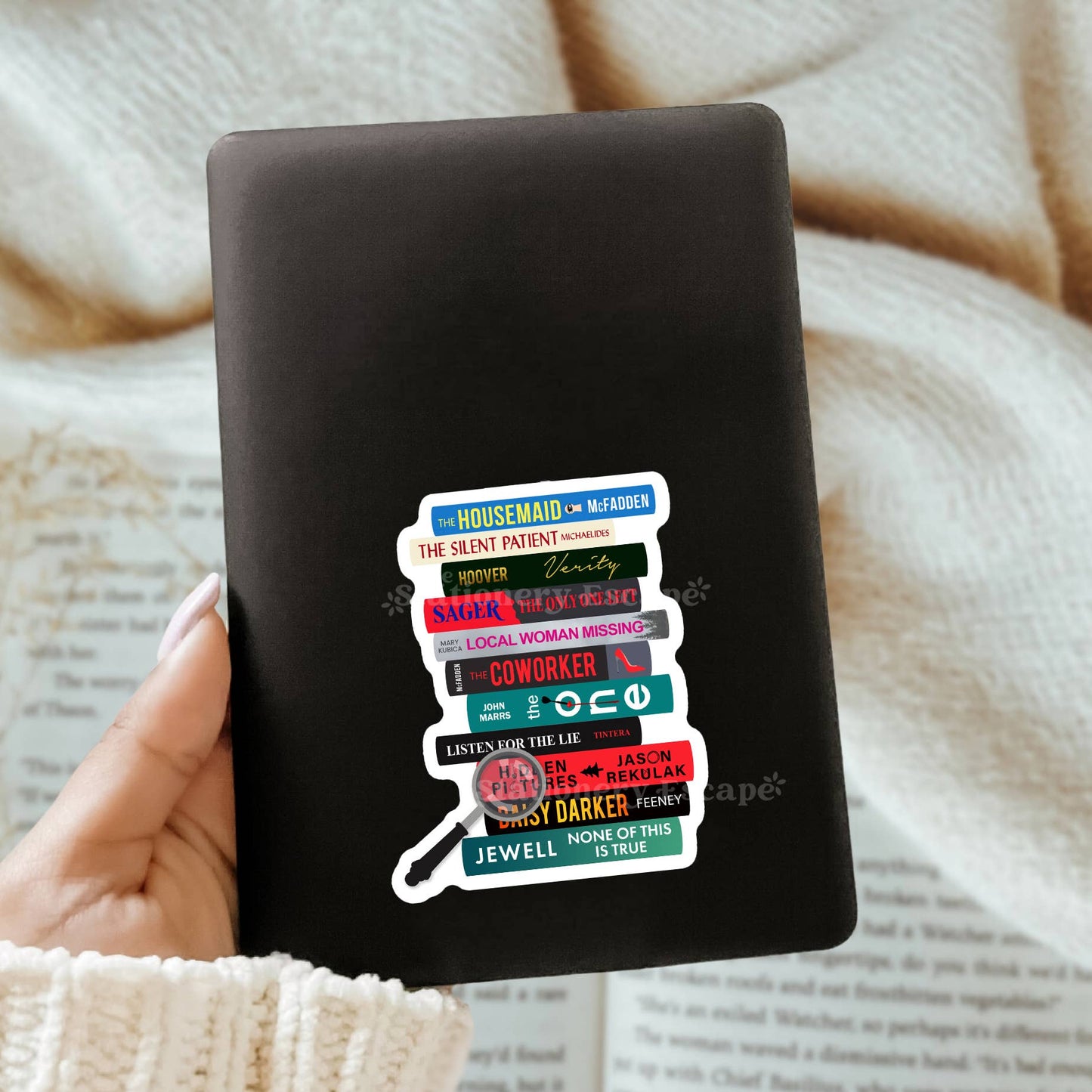Thriller Book Stack Sticker