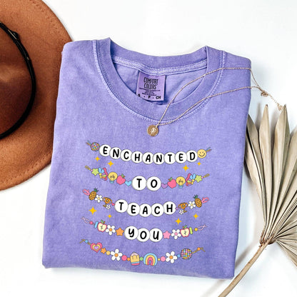 Comfort Colors Enchanted to Teach You Teacher Shirt,Cute Tee