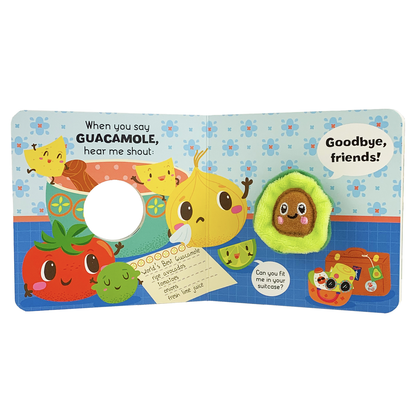 Little Avocado's Big Adventure Food Finger Puppet Board Book