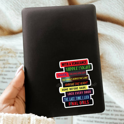 Riley Sager Book Stack Sticker