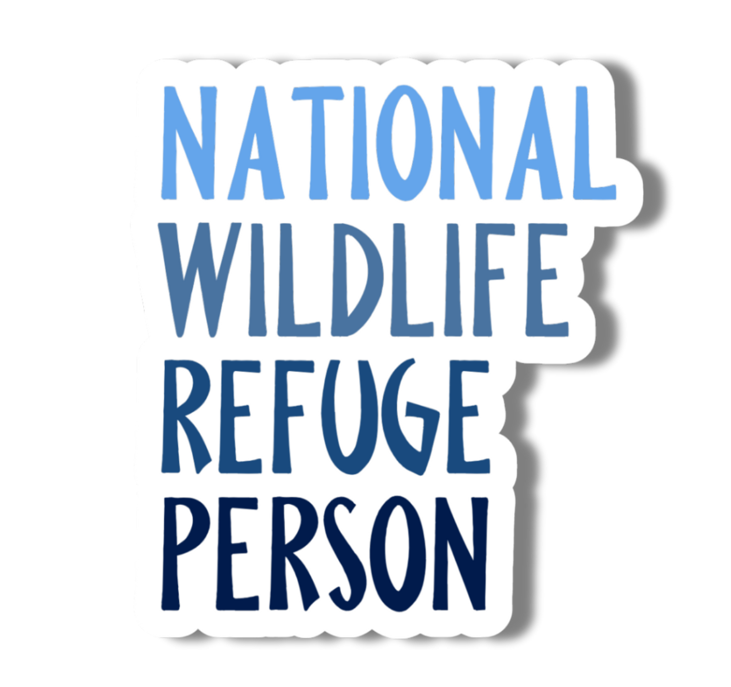National Wildlife Refuge Person Blue Vinyl Sticker