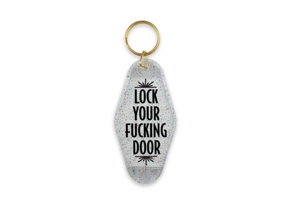 Lock Your Fucking Door Motel Keychain, True Crime Fan Gift