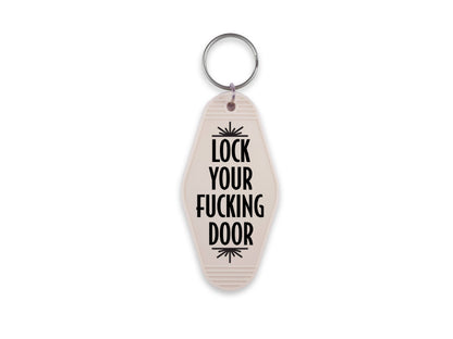 Lock Your Fucking Door Motel Keychain, True Crime Fan Gift