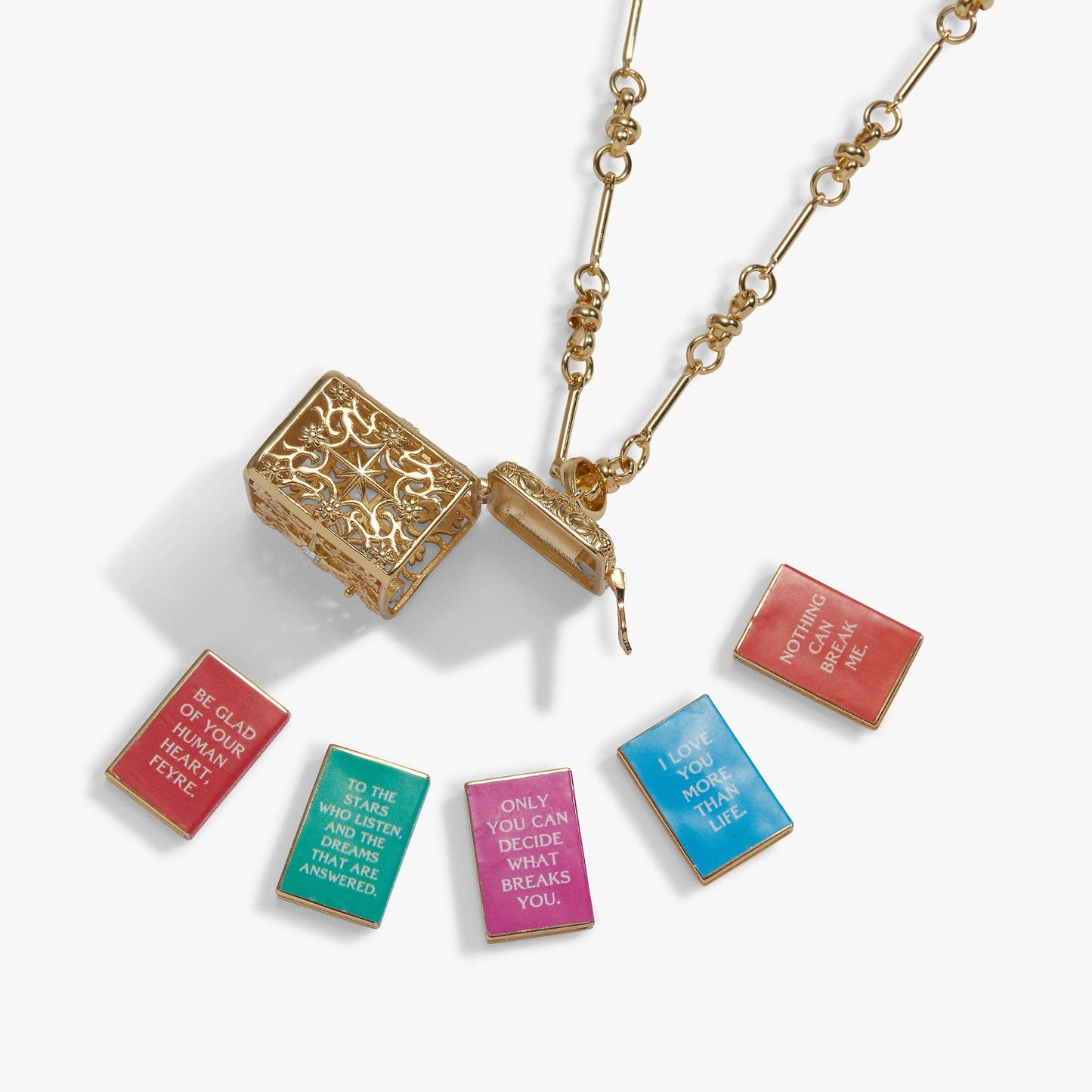 A Court of Thorns and Roses Book Charms Locket Necklace