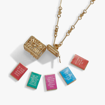 A Court of Thorns and Roses Book Charms Locket Necklace
