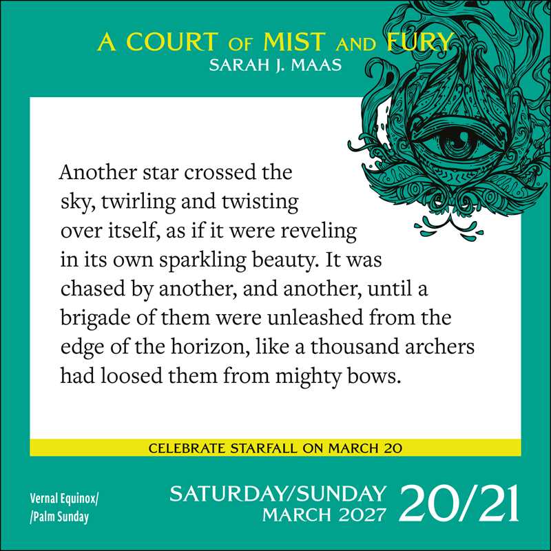Court of Thorns and Roses 2027 Day-to-Day Calendar by Sarah J.  Maas