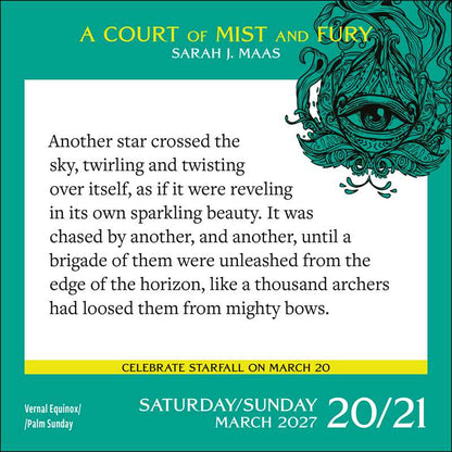 Court of Thorns and Roses 2027 Day-to-Day Calendar by Sarah J.  Maas